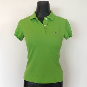 Lacoste Lime Green Size 36 F4811 Slim Fit Piqué Cotton Polo Shirt